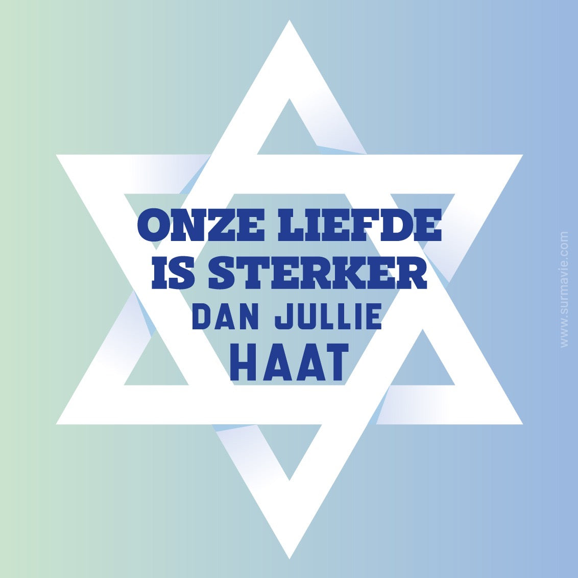 Stickers tegen antisemitisme, jodenhaat, racisme in het Nederlands en Engels