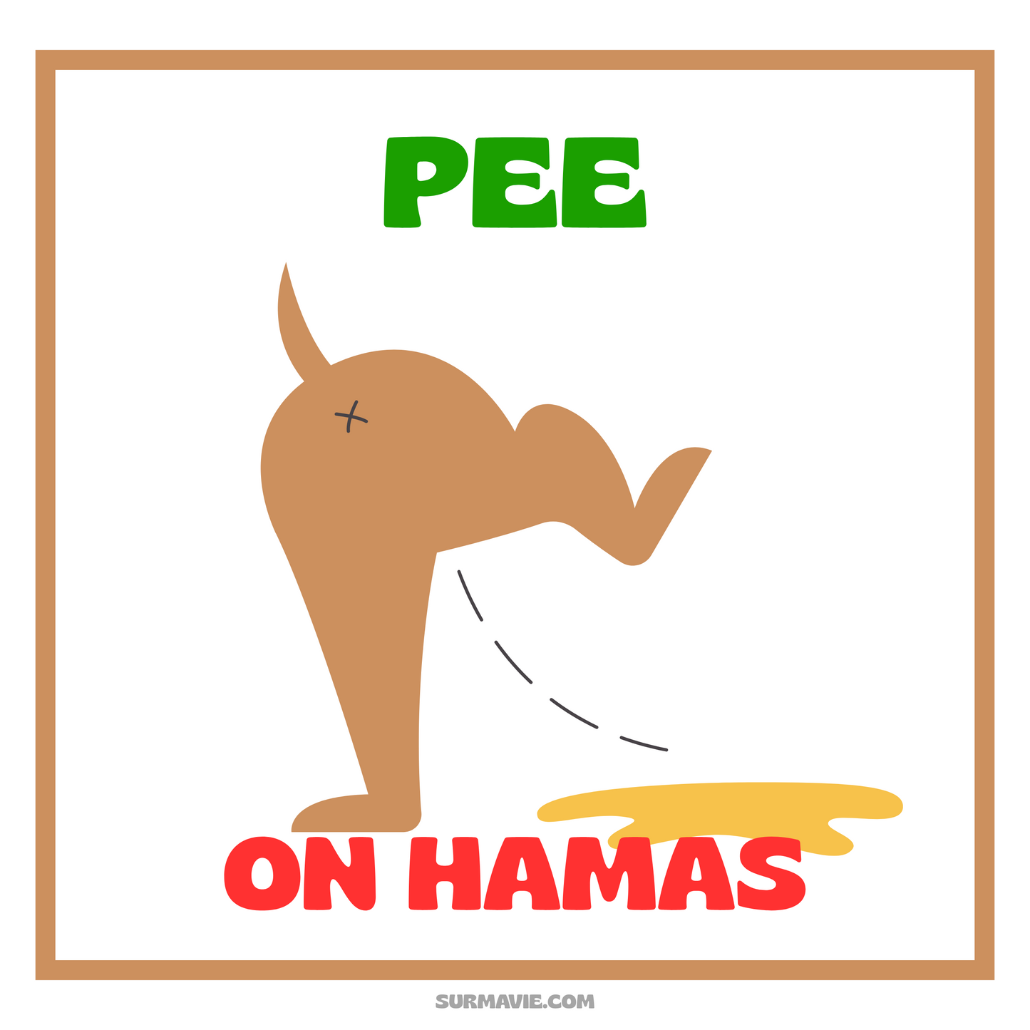 « Pee on Hamas » - Set of stickers
