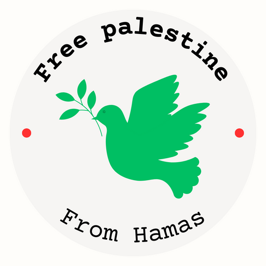 Lot de stickers ronds "Free palestine from Hamas"
