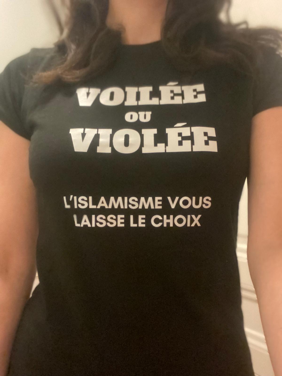 T-shirt "Voilée ou violée - l'islamisme vous laisse le choix" - T-shirt-femme
