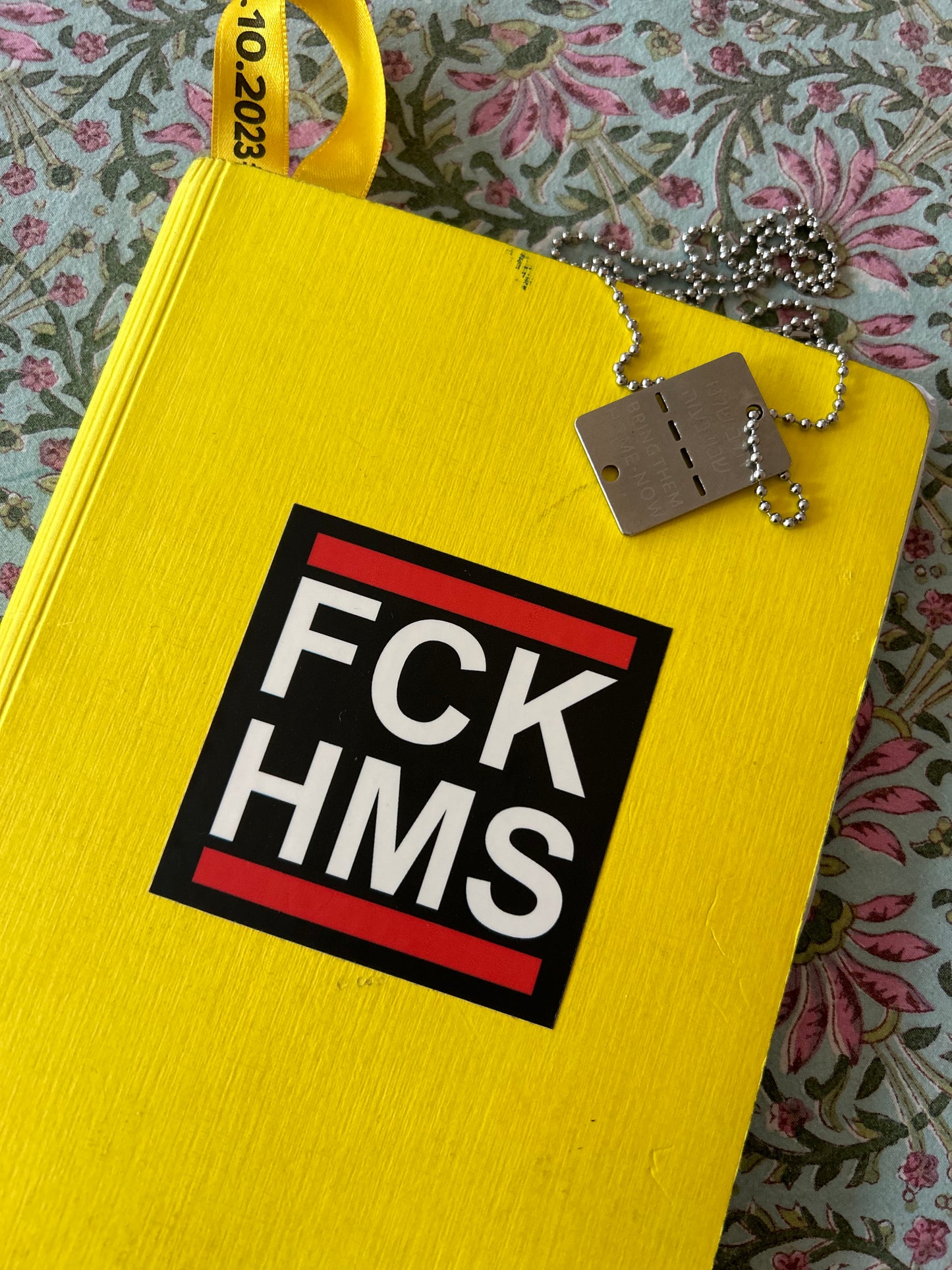 "FCK HMS" - stickers taille téléphone