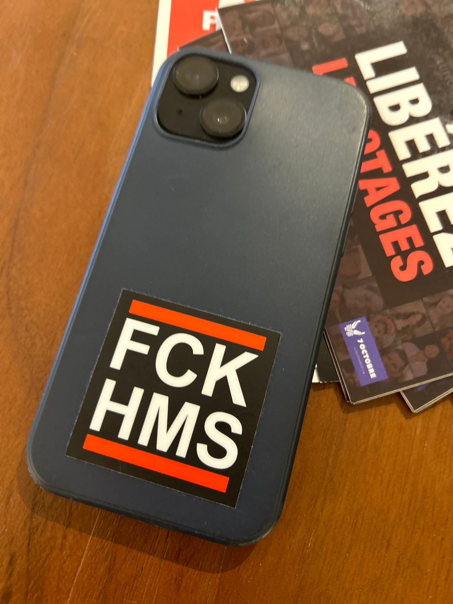 Lot de stickers carrés "FCK HMS"