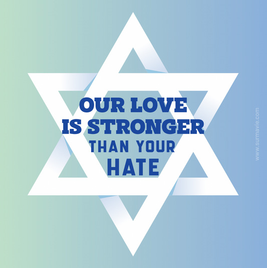 "Onze liefde is sterker dan jouw haat" - Stickerpakket (in het Engels)