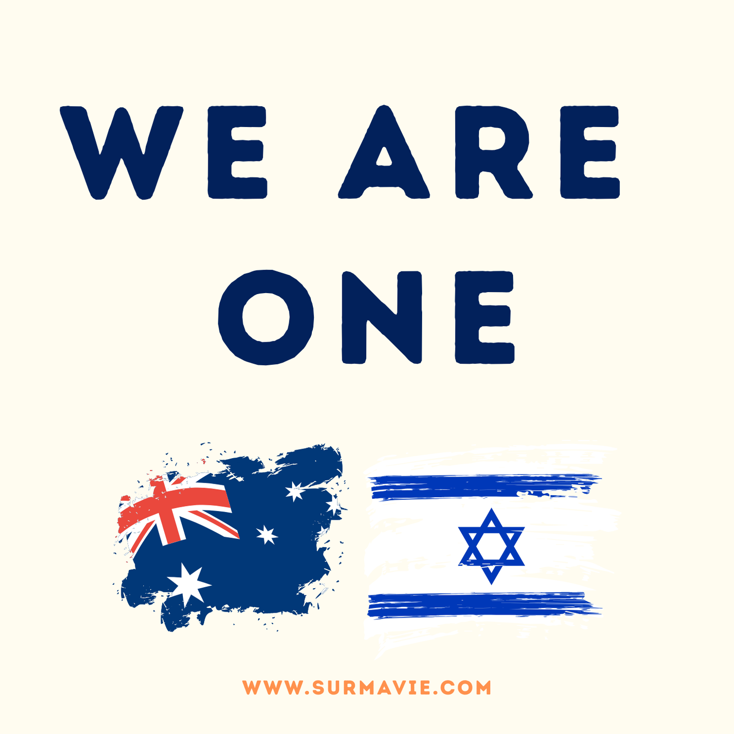 We Are One - My country loves Israël - Sticker set