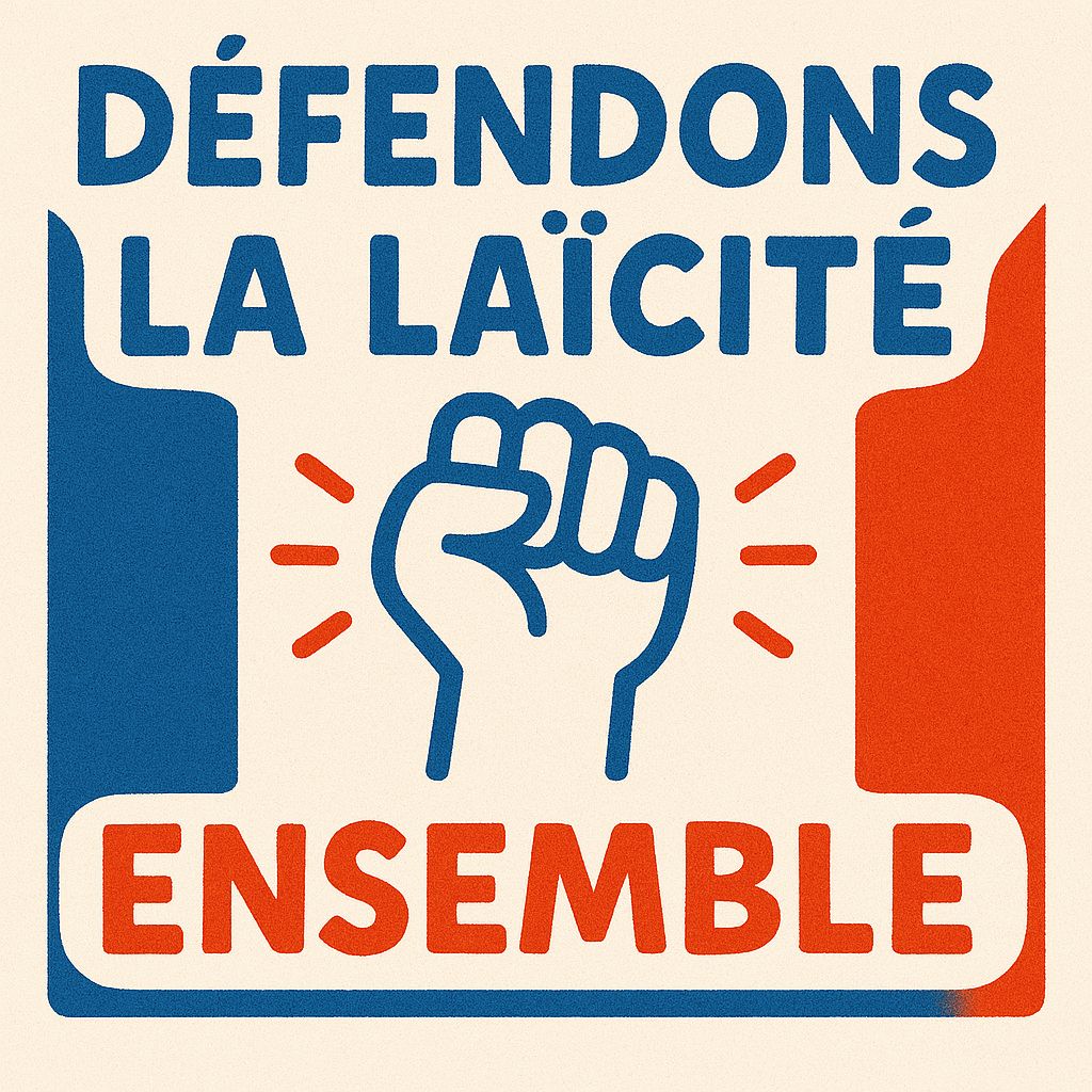 "Défendons la laïcité ensemble" - Lot de stickers