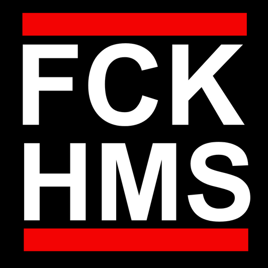 Lot de stickers carrés "FCK HMS"
